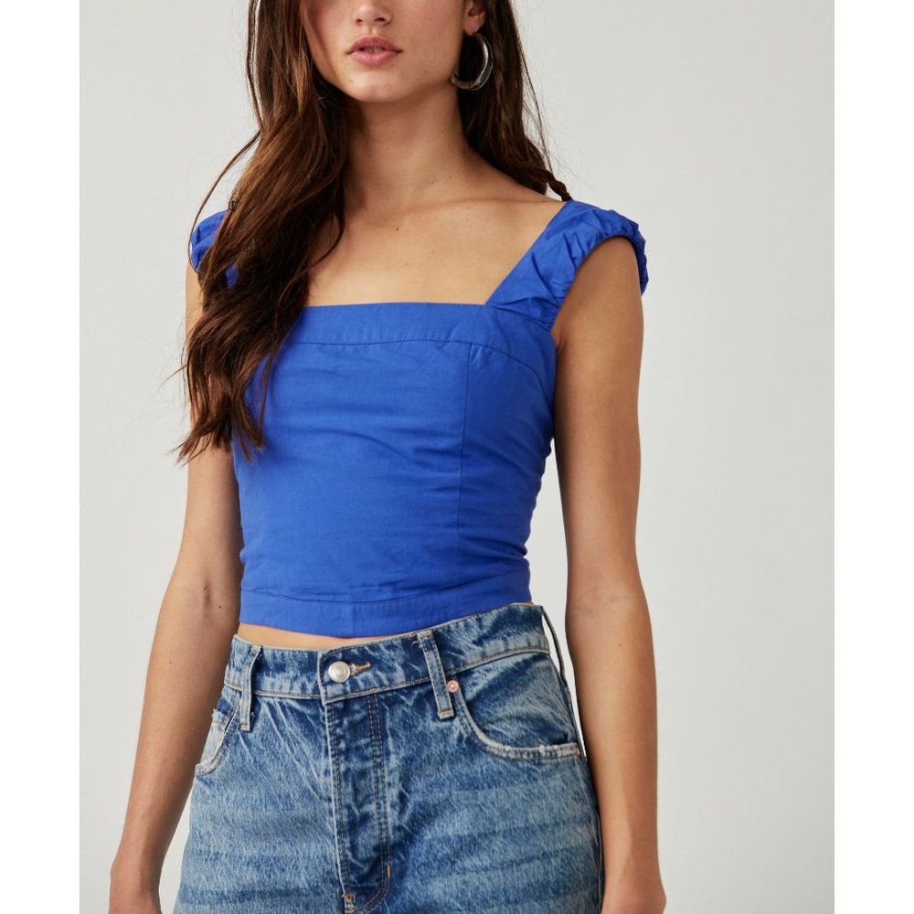 Free People Blue Tank Top